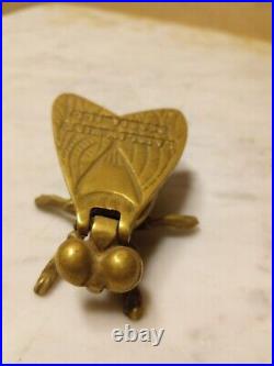 Very Rare Vintage Laidlaw Wire Brass Fly Match Holder/Ashtray