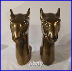 Very Rare Vintage MCM SARREID LTD Spain Brass Llama Bookends 2043