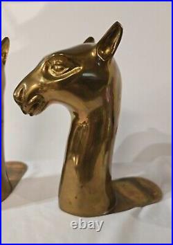 Very Rare Vintage MCM SARREID LTD Spain Brass Llama Bookends 2043