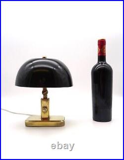 Very Rare Vintage MID Century Brass & Enamel Mushroom Desk Lamp Germany 1950