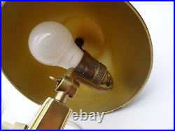 Very Rare Vintage MID Century Brass & Enamel Mushroom Desk Lamp Germany 1950