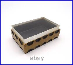 Very Rare Vintage MID Century Brutalist Brass & Acryl LID Jewelry Box And Bowl