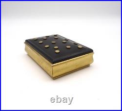 Very Rare Vintage MID Century Danish Modern Brass Dots Jewelry Artist Box Case