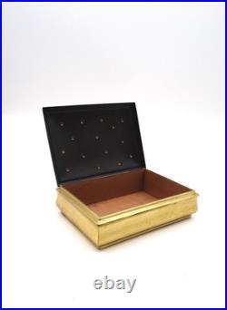Very Rare Vintage MID Century Danish Modern Brass Dots Jewelry Artist Box Case