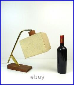 Very Rare Vintage MID Century Teak & Brass Desk Lamp Danish Modern Denmark 1960