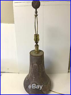 Very Rare Vintage Maitland Smith Shagreen (sharkskin) and Brass Table Lamp