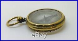 Very Rare Vintage Metal 35mm Compass 15mm jump ring double glass