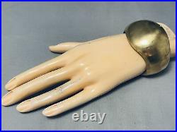 Very Rare Vintage Orville Tsinnie Brass Bracelet Cuff
