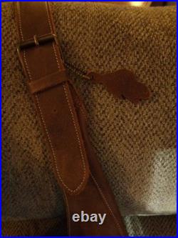 Very Rare Vintage Roots Canada Large Brown Leather Crossbody/Shoulder Hobo Bag