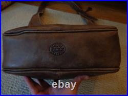 Very Rare Vintage Roots Canada Large Brown Leather Crossbody/Shoulder Hobo Bag