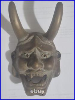 Very Rare Vintage Side Mount 1978 Cast Bronze Satan Arthur Court GlassEyed Devil