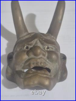 Very Rare Vintage Side Mount 1978 Cast Bronze Satan Arthur Court GlassEyed Devil