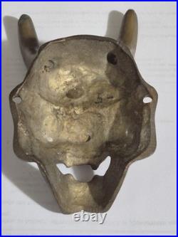 Very Rare Vintage Side Mount 1978 Cast Bronze Satan Arthur Court GlassEyed Devil