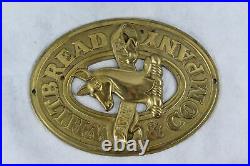 Very Rare Vintage Whitbread Brewery Solid brass wall plaque