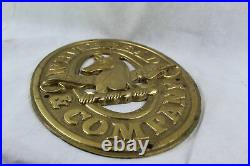 Very Rare Vintage Whitbread Brewery Solid brass wall plaque