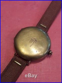 Very Rare Vintage Ww2 Brass Us Military Compass Wrist Watch