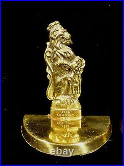 Very Rare Vintage'the Queen's Lion' Solid Brass Bookends Circa 1955