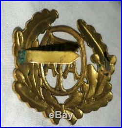 Very Rare WW2 ATA Pilots Gilded Brass Cap Badge RAF Air Transport Auxiliary