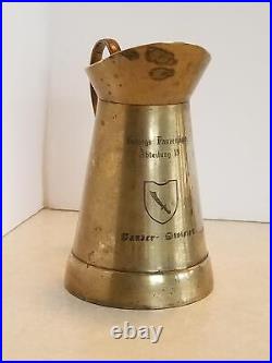 Very Rare WWII RZM Germany Panzer Tank Division 13 Brass 6 Milk Pitcher B4