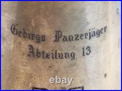 Very Rare WWII RZM Germany Panzer Tank Division 13 Brass 6 Milk Pitcher B4