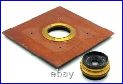 Very Rare Wide Angle brass lens Bausch Lomb Protar About 100 mm F18 Covers 5x7