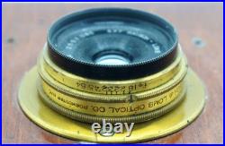 Very Rare Wide Angle brass lens Bausch Lomb Protar About 100 mm F18 Covers 5x7