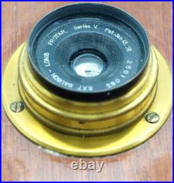 Very Rare Wide Angle brass lens Bausch Lomb Protar About 100 mm F18 Covers 5x7