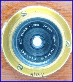 Very Rare Wide Angle brass lens Bausch Lomb Protar About 100 mm F18 Covers 5x7
