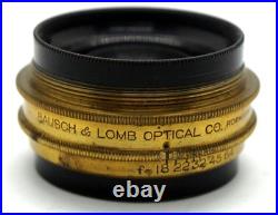 Very Rare Wide Angle brass lens Bausch Lomb Protar About 100 mm F18 Covers 5x7