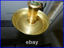 Very Rare Williamsburg Dean Forge Handmade Brass And Iron Floor Candlestand
