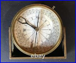 Very Rare Working Brass Navy Compass by AG Thornton Ltd, Manchester, Military