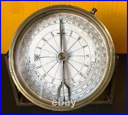 Very Rare Working Brass Navy Compass by AG Thornton Ltd, Manchester, Military