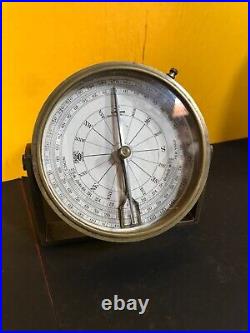 Very Rare Working Brass Navy Compass by AG Thornton Ltd, Manchester, Military