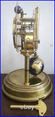 Very Rare Working Kaiser Universe Moon Phase Torsion Anniversary Clock Glass Key