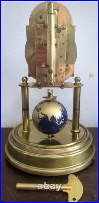 Very Rare Working Kaiser Universe Moon Phase Torsion Anniversary Clock Glass Key