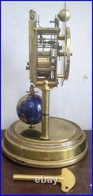 Very Rare Working Kaiser Universe Moon Phase Torsion Anniversary Clock Glass Key