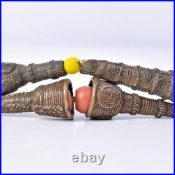 Very Rare Yoruba Brass Hair Beads