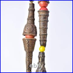 Very Rare Yoruba Brass Hair Beads