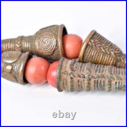 Very Rare Yoruba Brass Hair Beads
