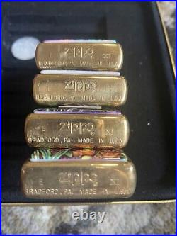 Very Rare Zippo Mysteries of the Forest Set 4 Brass Limited 1995 (XI) UNFIRED