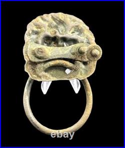 Very Rare vintage lion head door knocker Civil War Dug Relic Virginia