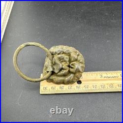 Very Rare vintage lion head door knocker Civil War Dug Relic Virginia