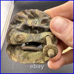 Very Rare vintage lion head door knocker Civil War Dug Relic Virginia