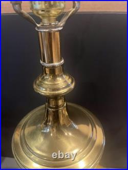 Very Vintage Porcelain Brass Lamp With Flowers. BEAUTIFUL. RARE