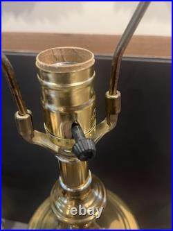 Very Vintage Porcelain Brass Lamp With Flowers. BEAUTIFUL. RARE