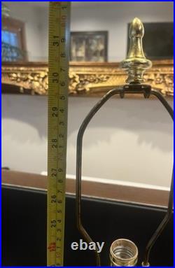 Very Vintage Porcelain Brass Lamp With Flowers. BEAUTIFUL. RARE