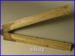 Very rare Georgian Arch Joint Sector Rule Ruler by W&S Jones London