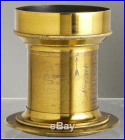 Very rare Hermagis Globe Paris French brass lens f/ wood Plate Field cameras ULF