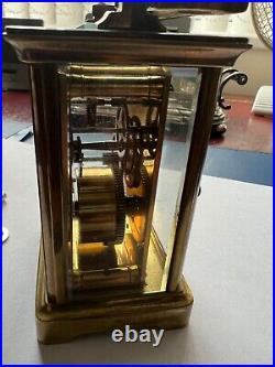 Very rare J W Collbran Brass Cased Carriage Clock