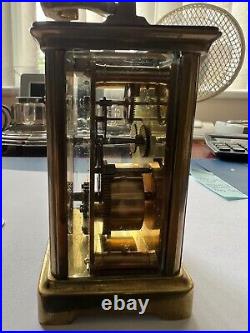 Very rare J W Collbran Brass Cased Carriage Clock